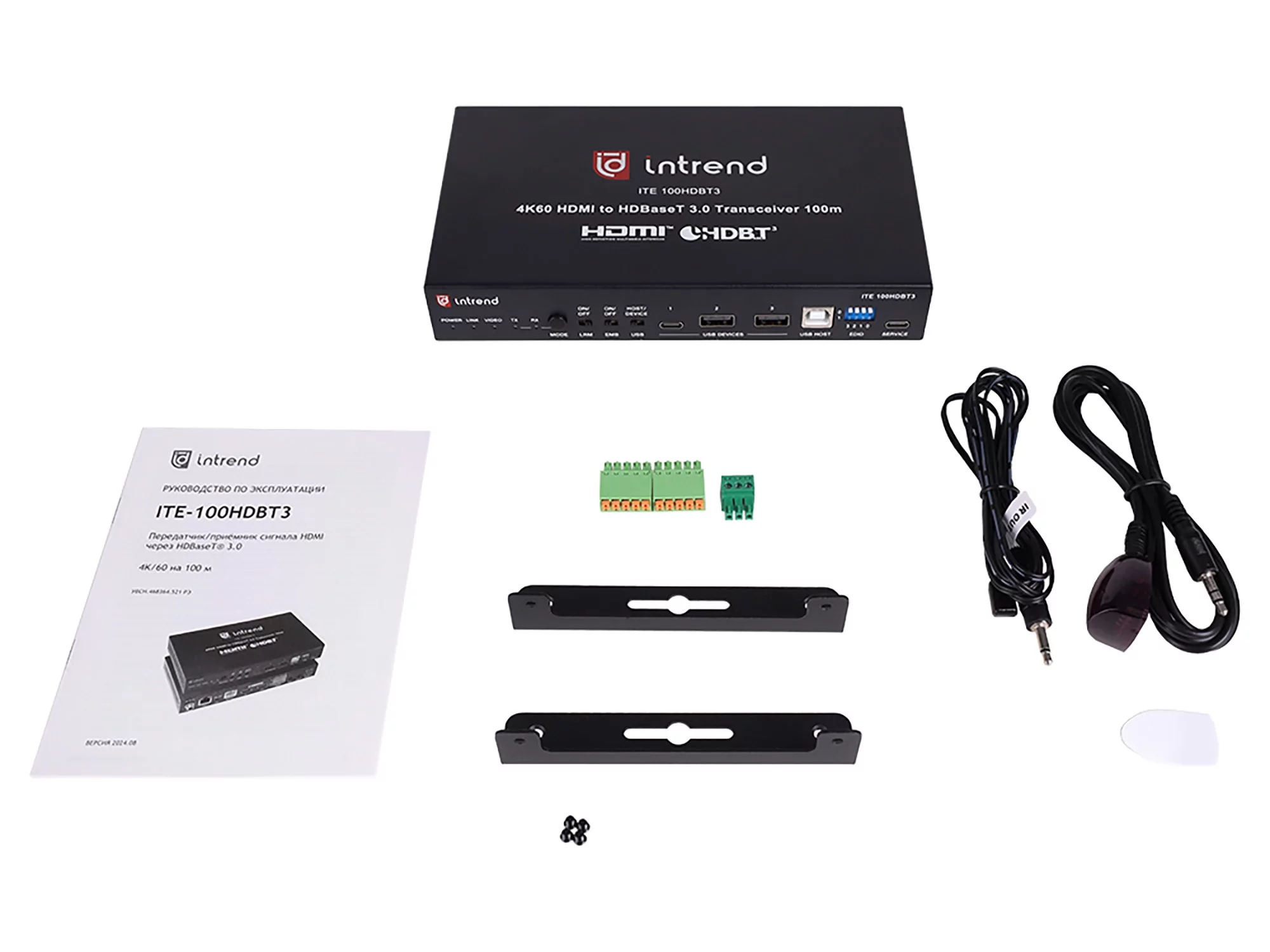 Передатчик/приемник сигнала HDMI, USB 2.0, HDBT 3.0 Intrend ITE-100HDBT3 6