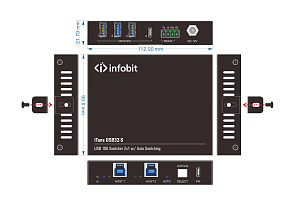 Коммутатор Infobit iTrans USB32-S 4