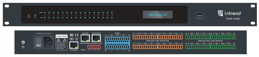 Аудиопроцессор Intrend ITDSP-1616Dv2 2